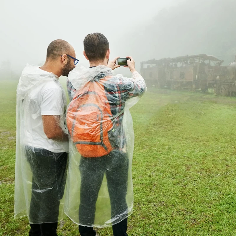 6Pcs Disposable Waterproof Rai - Emergency Poncho Rain ulasan dan harga