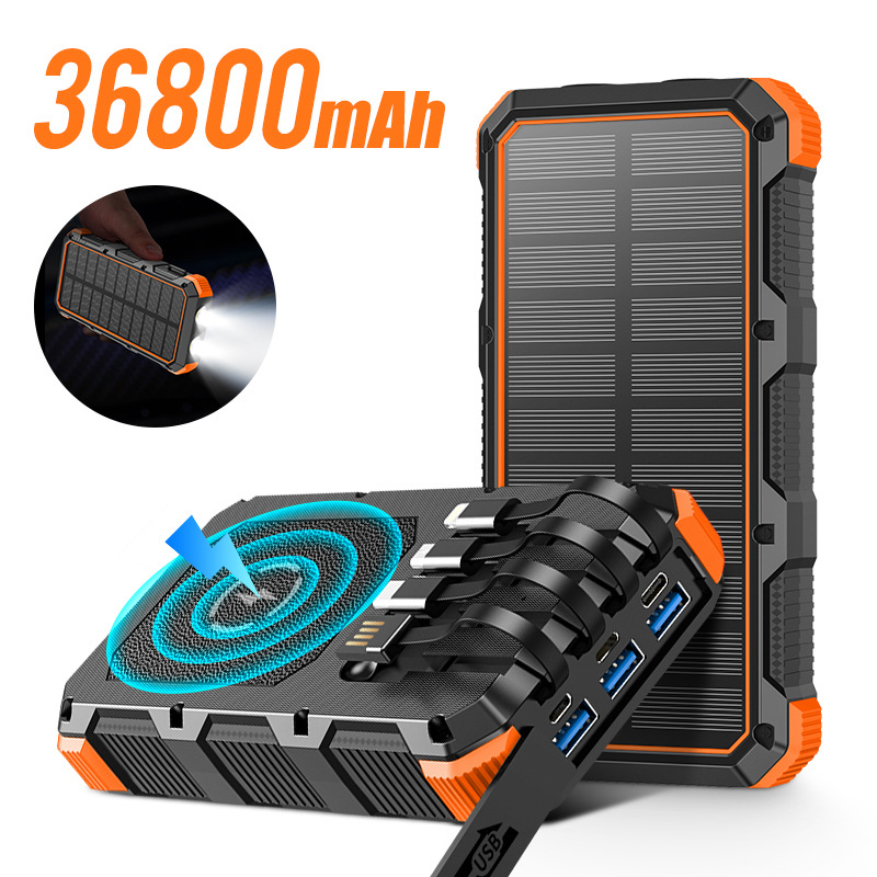 Solar Power Bank 36800mAh with - Solar Emergency Charger ulasan dan harga