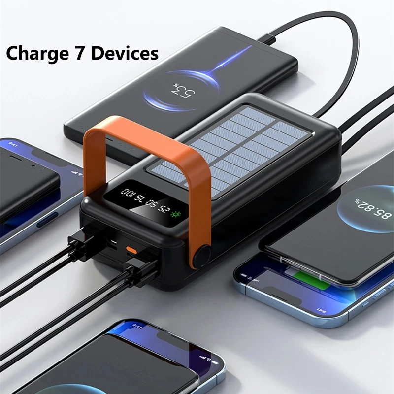 100000mAh Power Bank Portable  - Solar Emergency Charger ulasan dan harga
