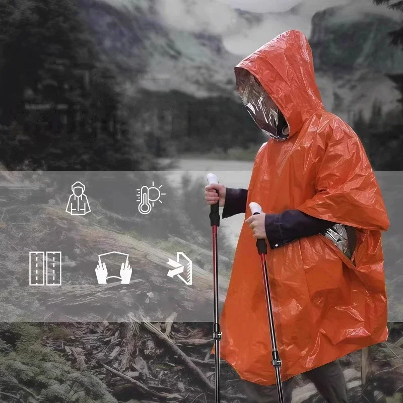 Hooded Emergency Rain Poncho W - Emergency Poncho Rain ulasan dan harga